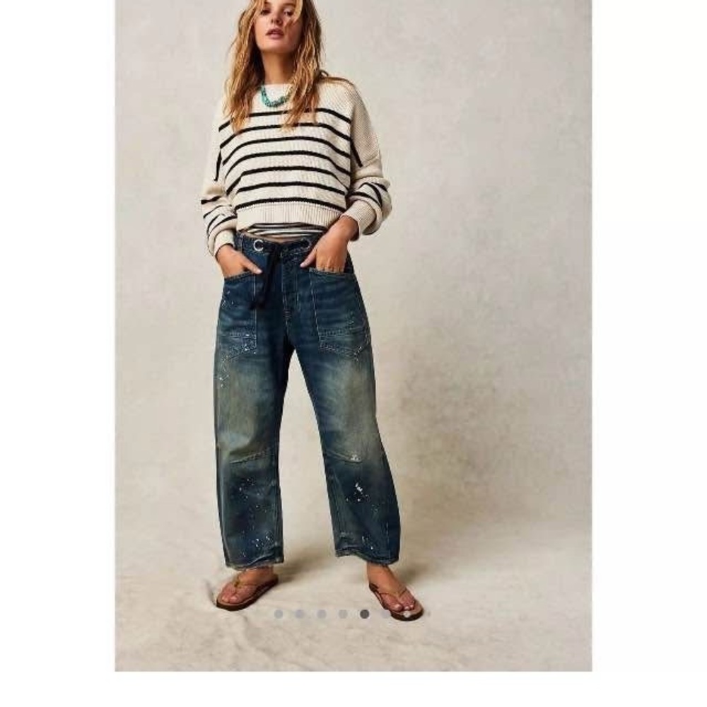Womens Free People Barrel Jeans Size 26.